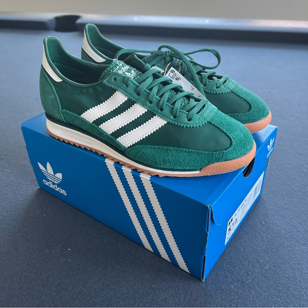 New Adidas SL 72 OG Green and White Sneakers W 5.5 / M 4.5